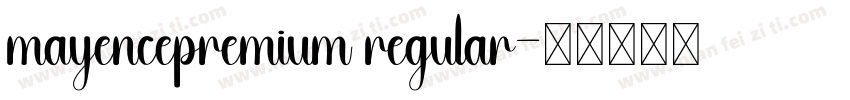 mayencepremium regular字体转换